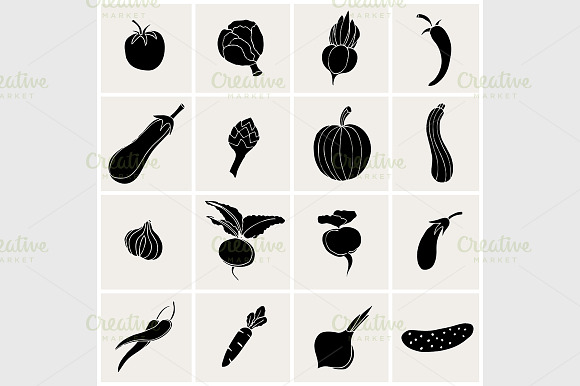 Vegetables Icons.