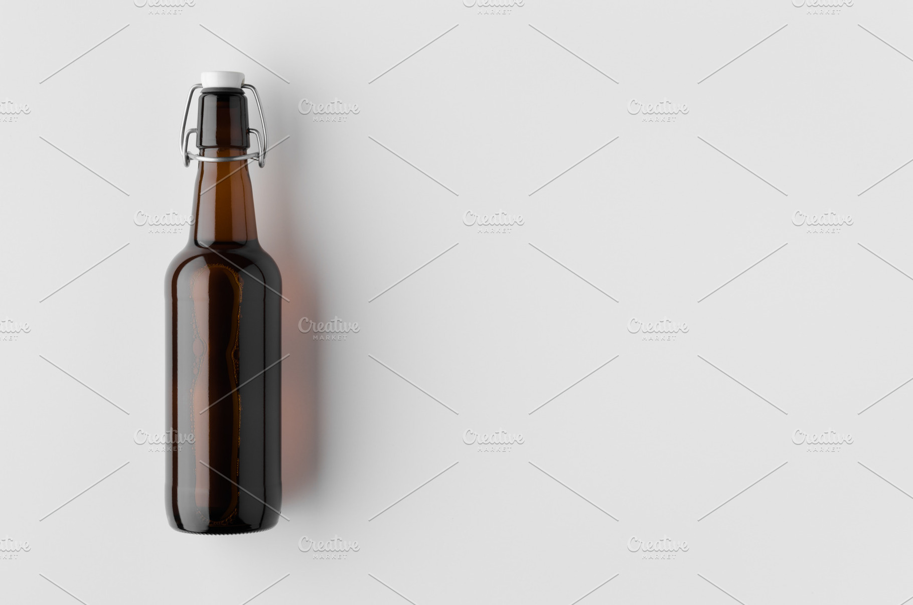 Flip-top beer bottle mockup, JPEG, a Food & Drink Photo by Shablon