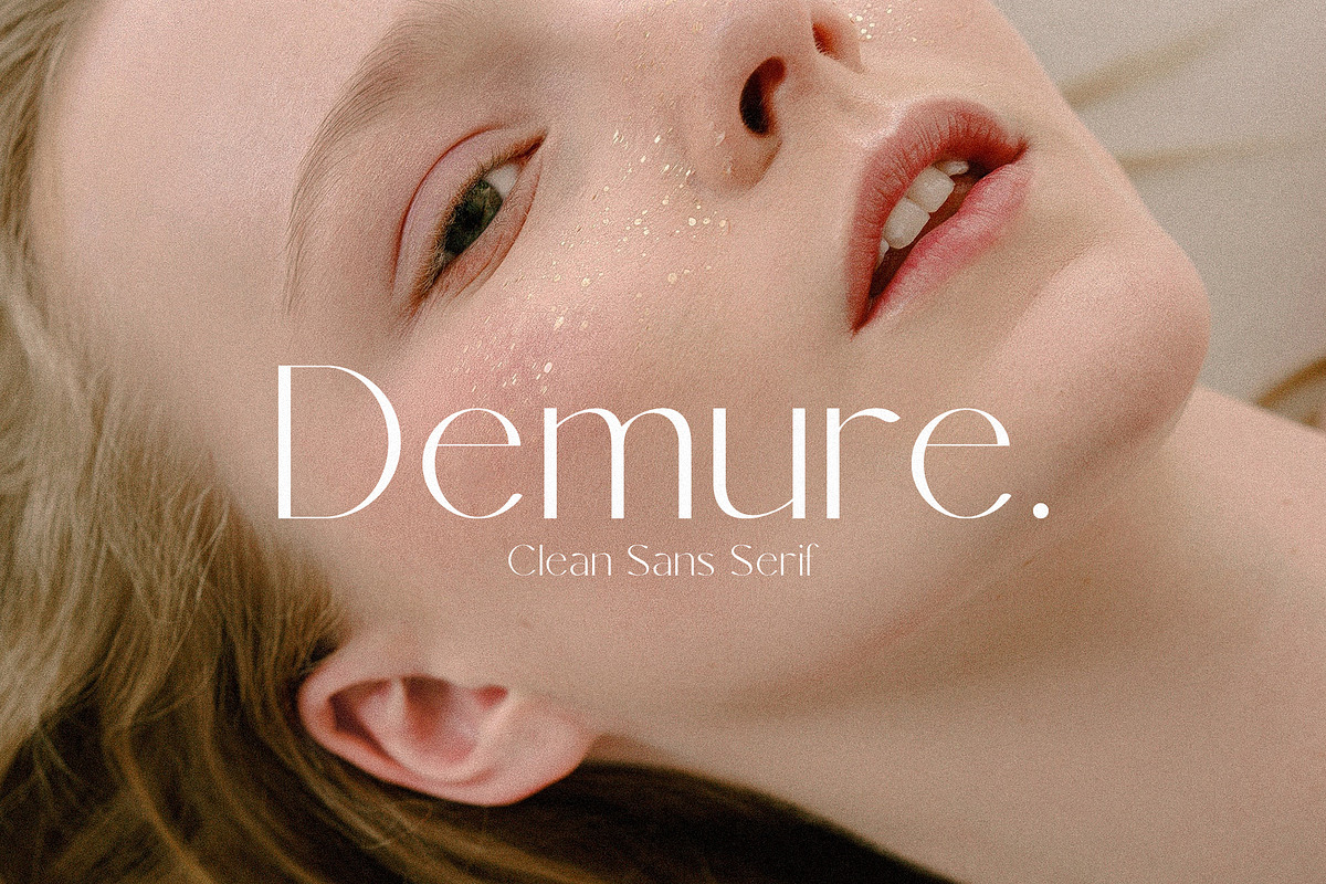 Demure - Clean Sans Serif, a Sans Serif Font by Mikhail Kitsune (Photo 1 of 9)