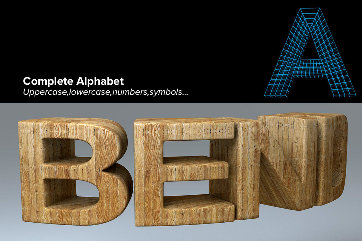 MS Helen Typeface for 3D preview 8