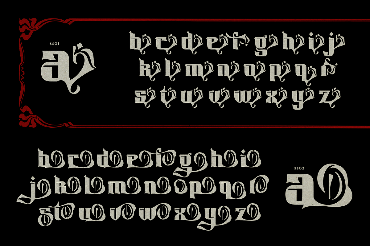 Helarctos Antique Font, a Blackletter Font by TypeClassHeroes (Photo 13 of 15)