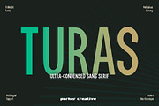 Turas - Modern Condensed Sans Serif, a Sans Serif Font by Parker Creative (Thumbnail 1 of 8)