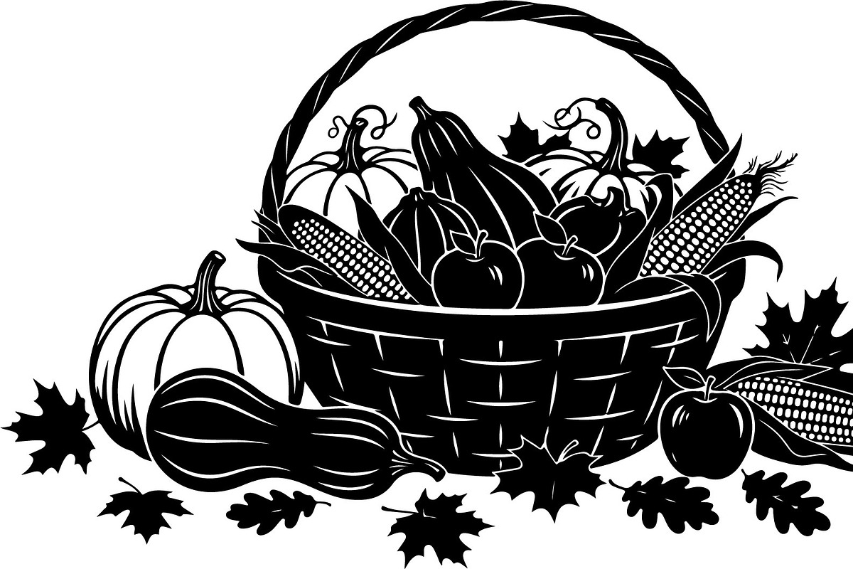 Thanksgiving Harvest Silhouette, an Illustration by Creativeshirt (Photo 28 of 51)