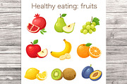 Healthy Eating Fruits Design Kit, a Food Illustration by Artspace (Thumbnail 1 of 9)