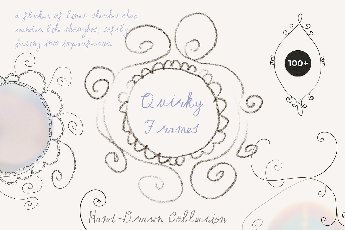 Quirky Hand-Drawn Line Frames, an Object Graphic by Lana Elanor (Photo 1 of 11)