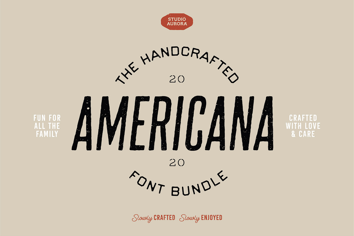 Handcrafted Americana Font Bundle, a Script Font by Studio Aurora (Photo 1 of 10)