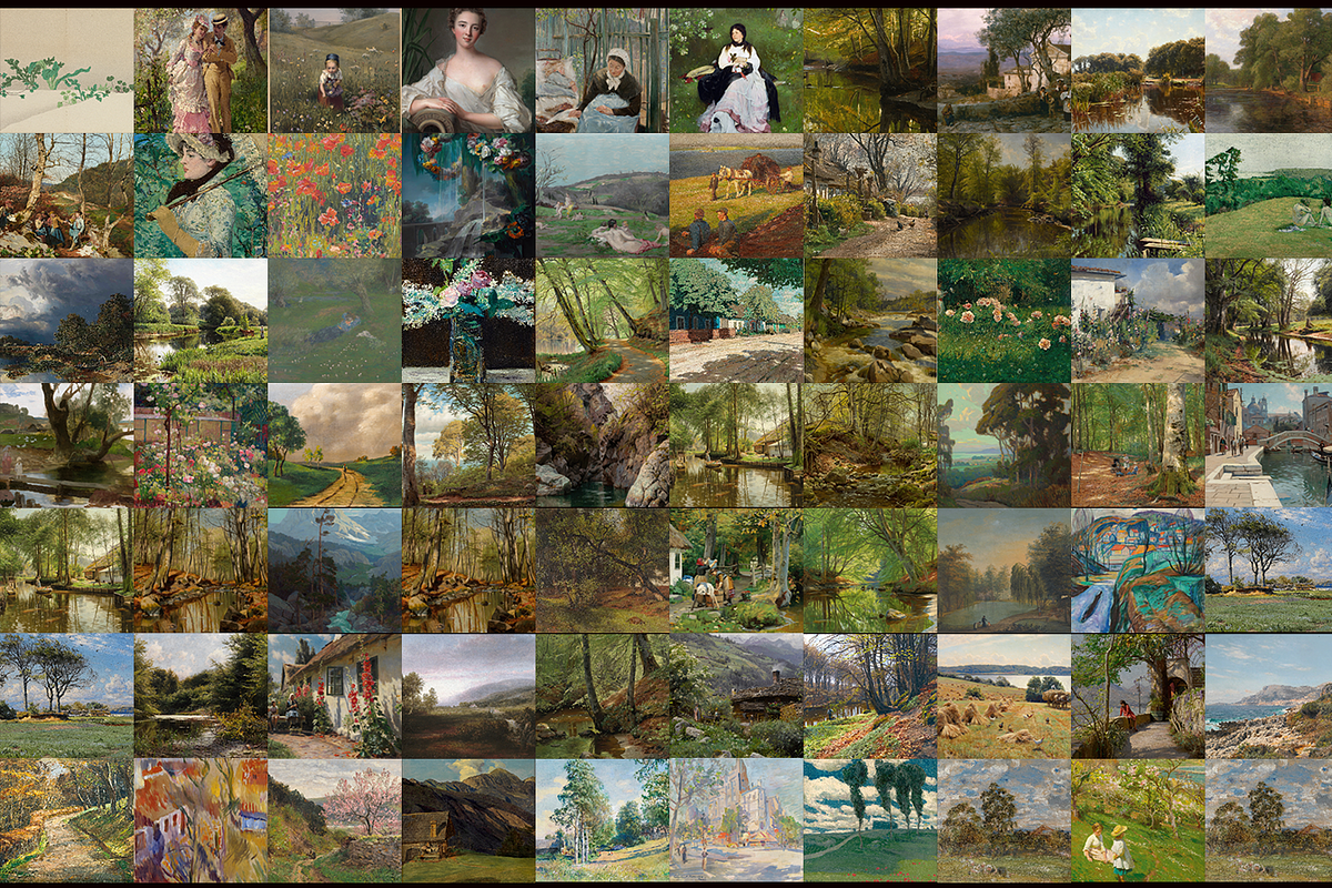 800+ Spring Season Oil Paintings, a Background Graphic by Lilithcollageart (Photo 2 of 11)