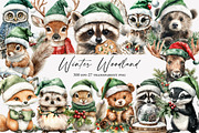 Winter Woodland Clipart, an Illustration by Designworld (Thumbnail 1 of 5)