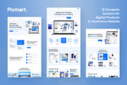 Digital Products E-Commerce Website, an UI Kit Template by peterdraw (Thumbnail 2 of 9)