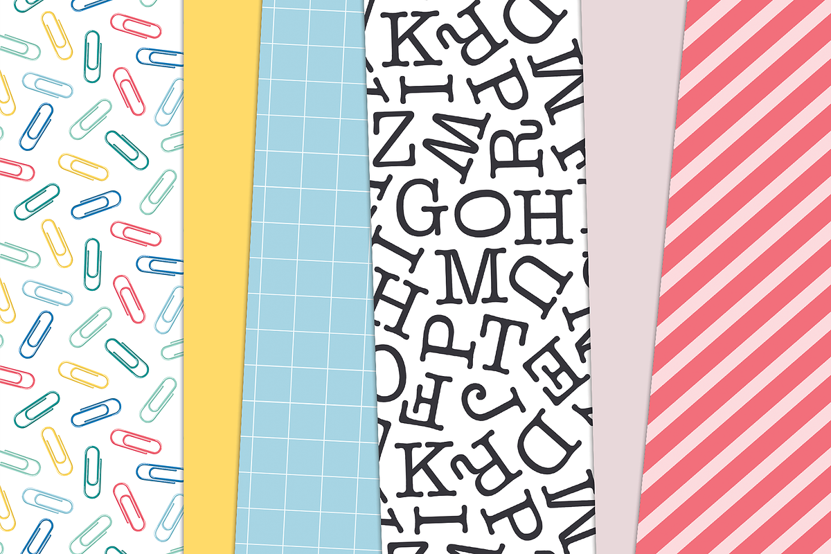 Seamless Back 2 School Digital Paper, a Pattern Graphic by Paper Starr Studio (Photo 2 of 7)