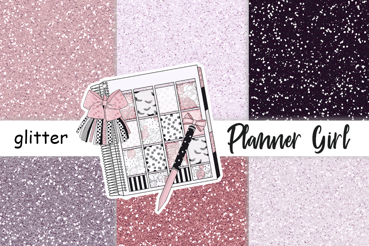 Planner Girl Scrapbook Paper, a Texture Graphic by GlamArtZhanna (Photo 1 of 3)