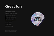 Light holographic wallpaper pack, a Wallpaper Graphic by existacial (Thumbnail 6 of 7)