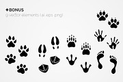 Paw Prints Seamless Patterns, a Pattern Graphic by 3Y_Design (Thumbnail 3 of 7)