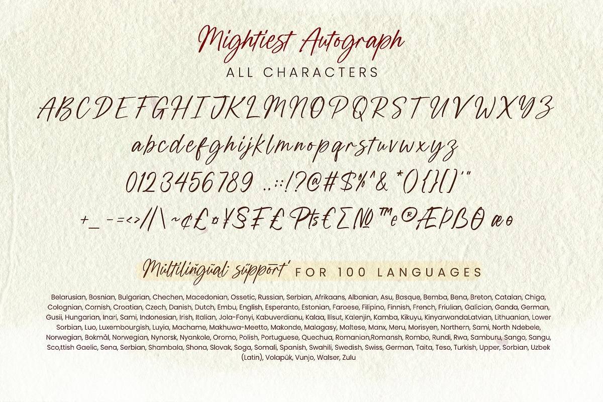 Mightiest Autograph, a Script Font by din-studio.com (Photo 8 of 10)