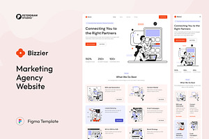 Marketing Agency Website UI Figma, an UI Kit Template by peterdraw