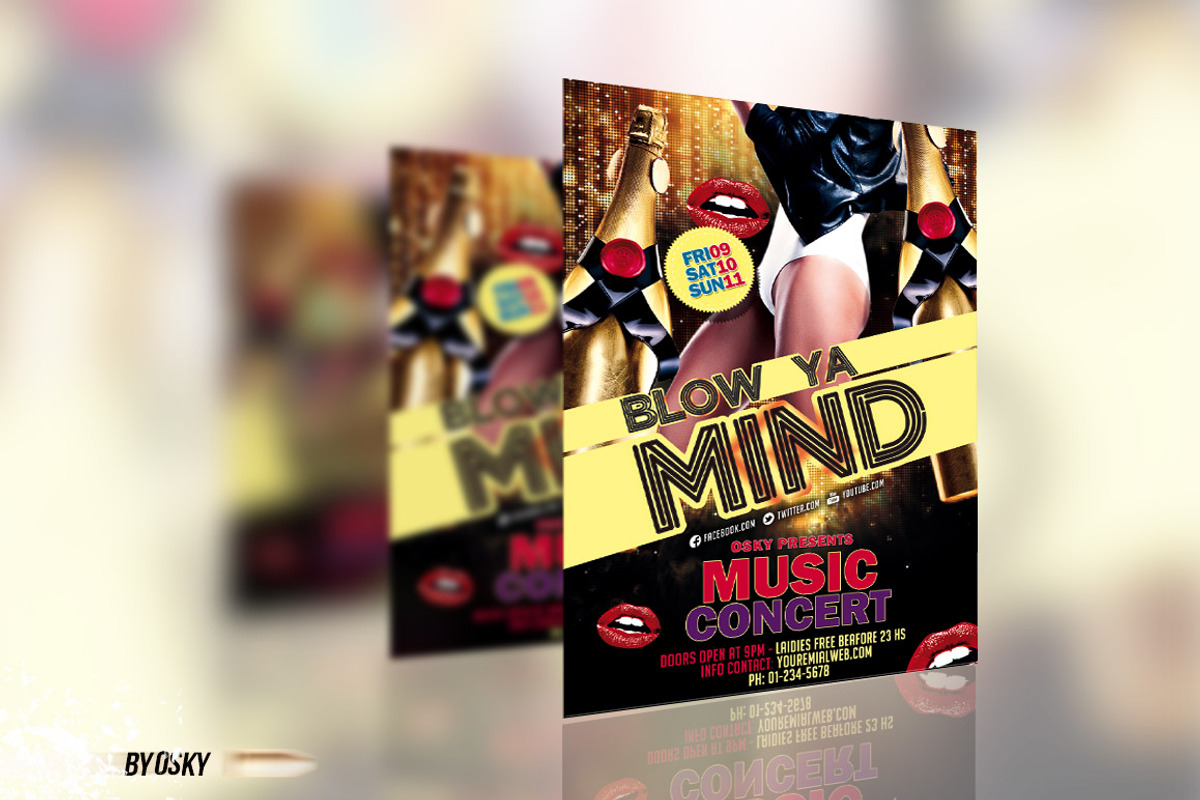 Blow Ya Mind, a Flyer Template by Osky (Photo 3 of 4)