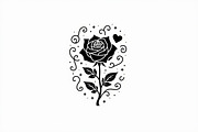 Romantic Rose Vector Pack, an Illustration by Designer_Momina (Thumbnail 5 of 9)