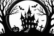 Haunted Halloween Silhouette bundle, an Illustration by BIPLOB EXPERT (Thumbnail 9 of 9)