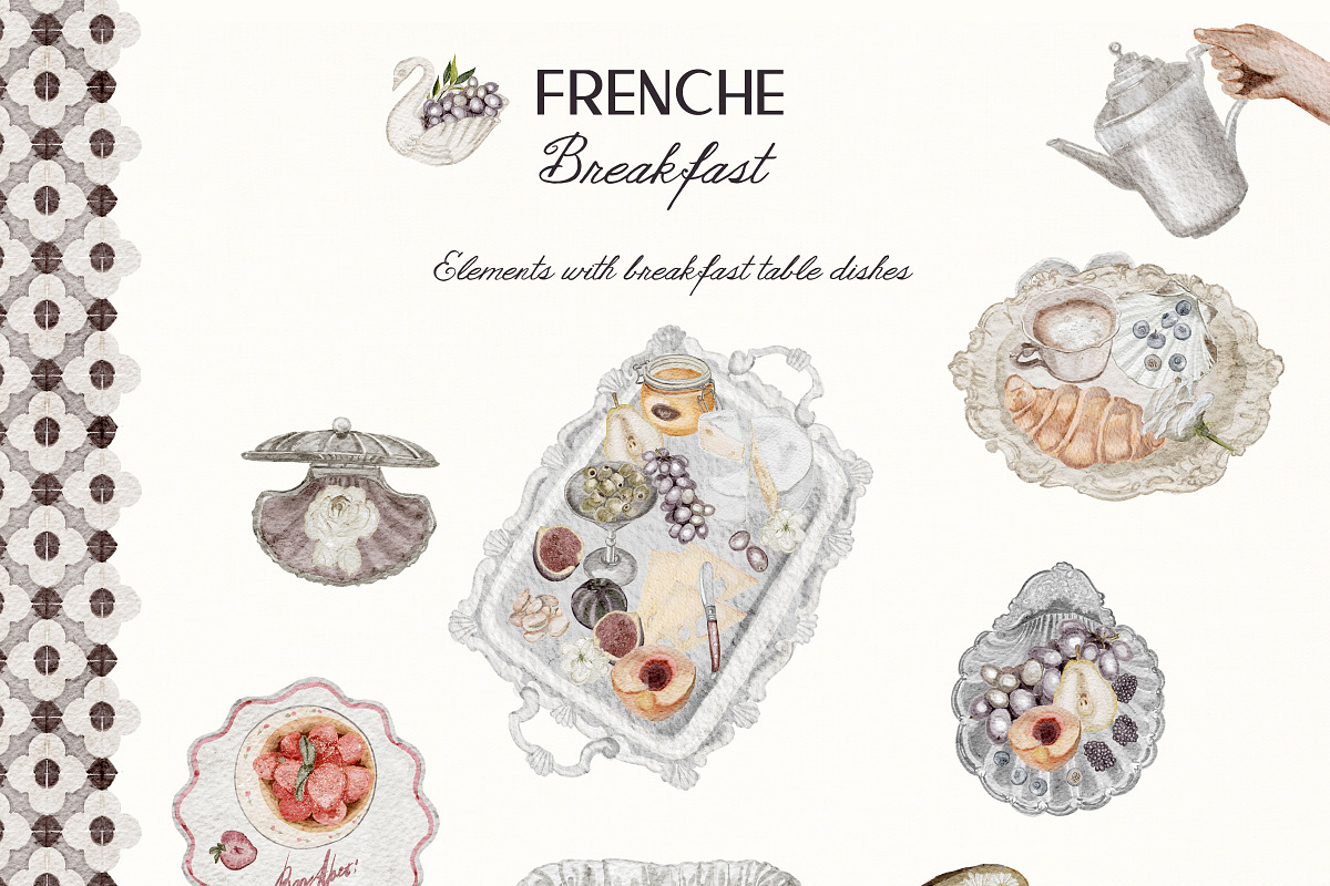 French Breakfast-Aesthetic food, a Food Illustration by Amely.Art (Photo 7 of 14)