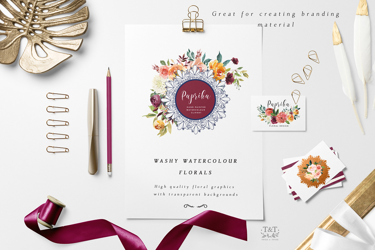 Watercolor Clipart - Paprika, an Illustration by Twigs and Twine (Photo 4 of 12)