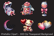 Glittery valentine clipart sublimati, an Illustration by RobertsArt (Thumbnail 2 of 7)