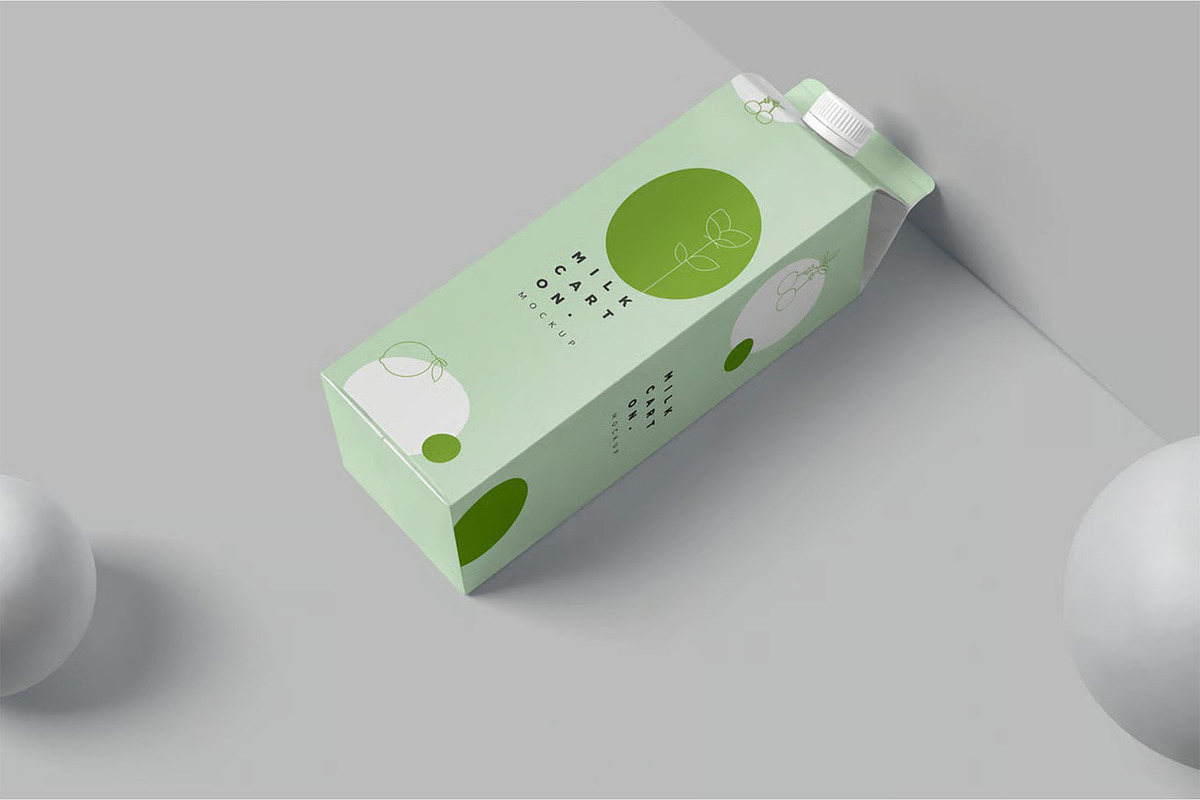Litre Milk Carton Mockups, a Packaging Mockup by megostudi0 (Photo 4 of 6)