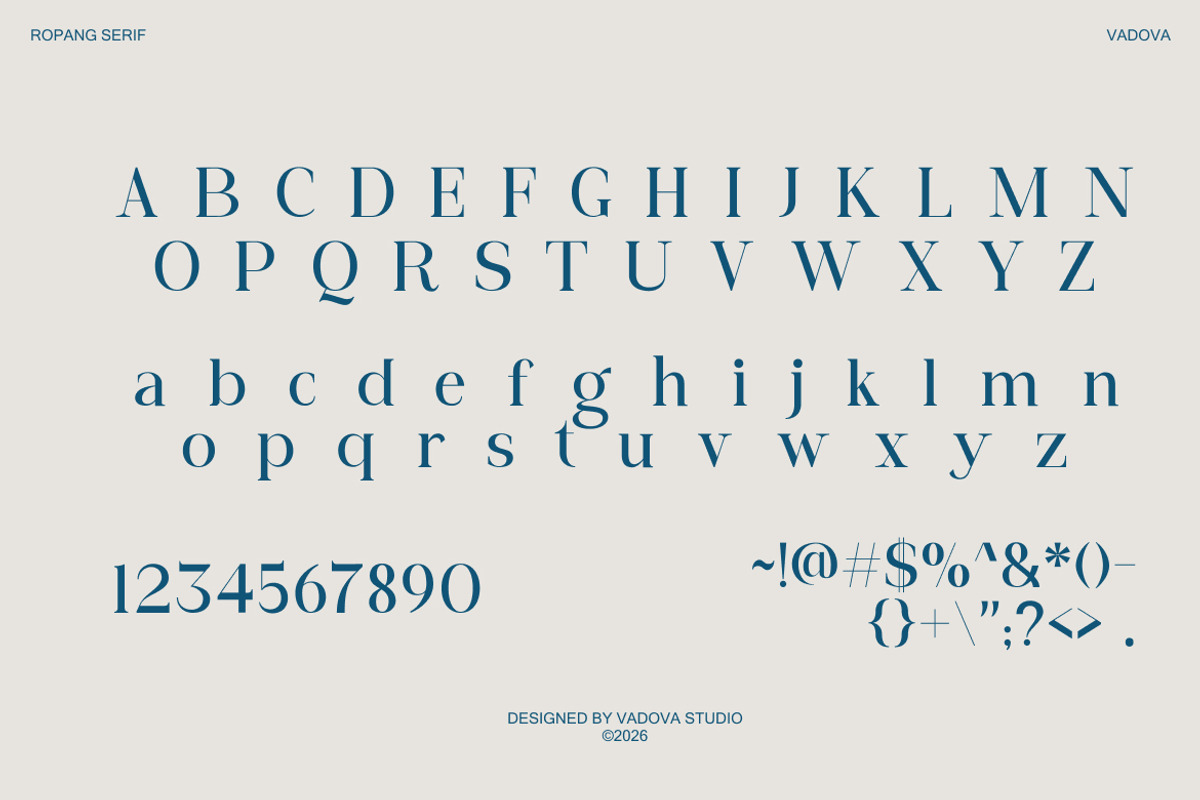Ropang Modern Classic Serif Font, a Serif Font by Vadovastd (Photo 2 of 7)