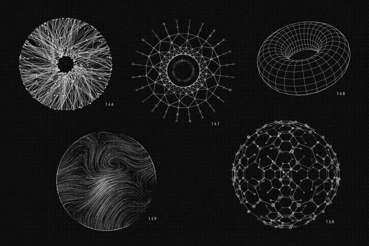 200 Vector Shapes, an Object Graphic by RuleByArt