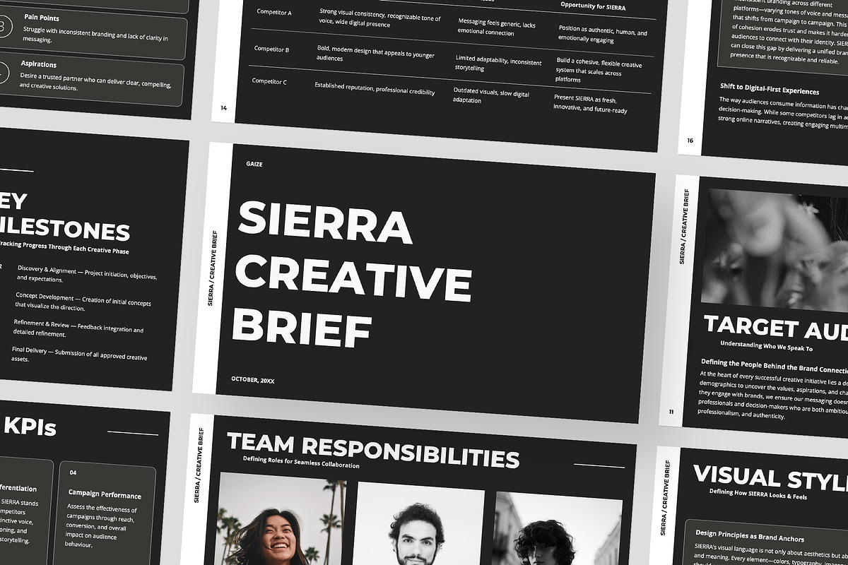 SIERRA Creative Brief Keynote Template