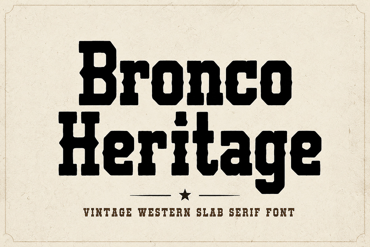 Bronco Heritage, a Slab Serif Font by Wow Magic (Photo 1 of 5)