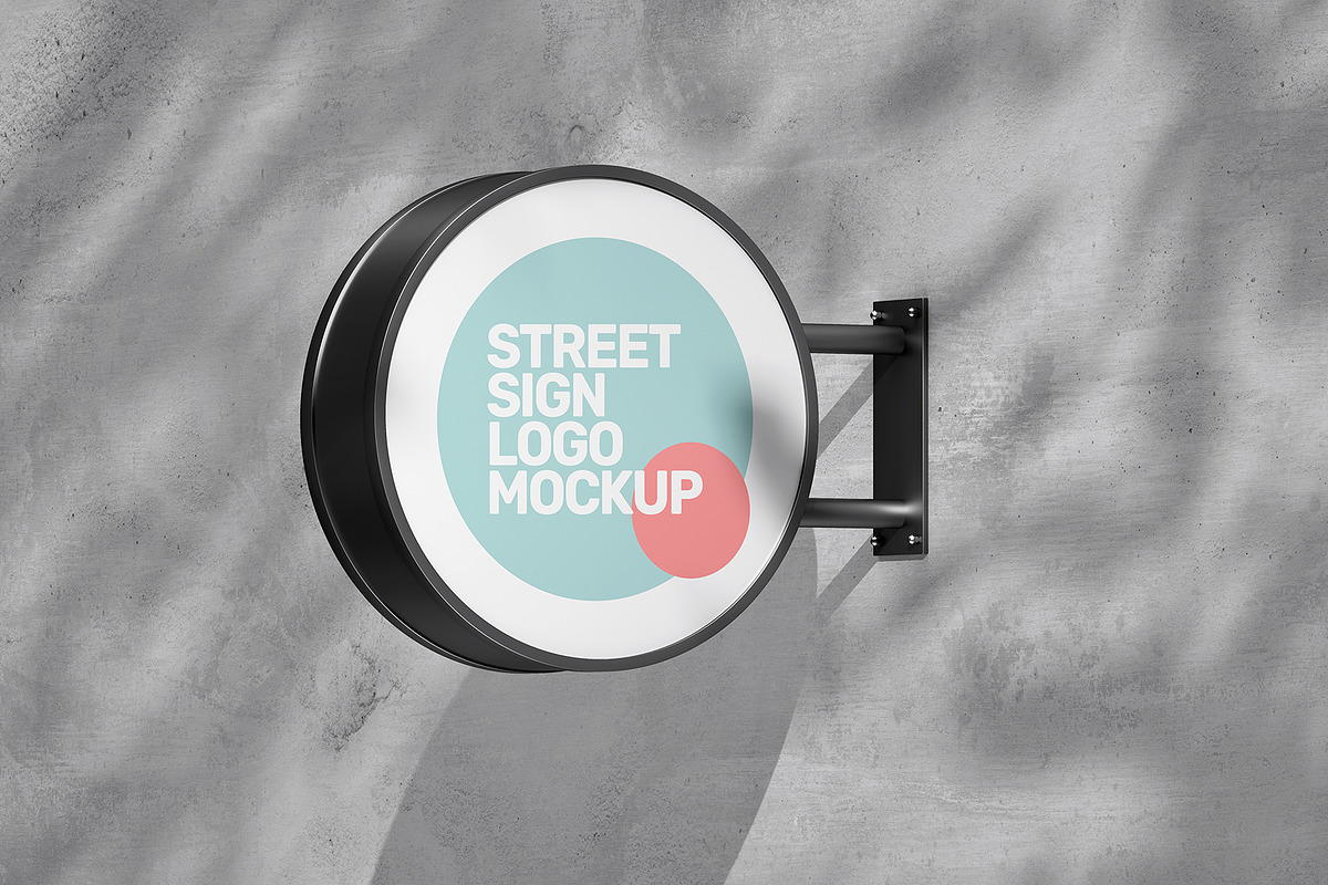 Street Sign Mockup (32 PSD Scenes), an Advertising Mockup by Traint (Photo 13 of 50)
