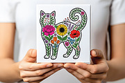 Flower Cat PNG, Wildflowers PNG, an Illustration by CraftArtStudio (Thumbnail 2 of 4)