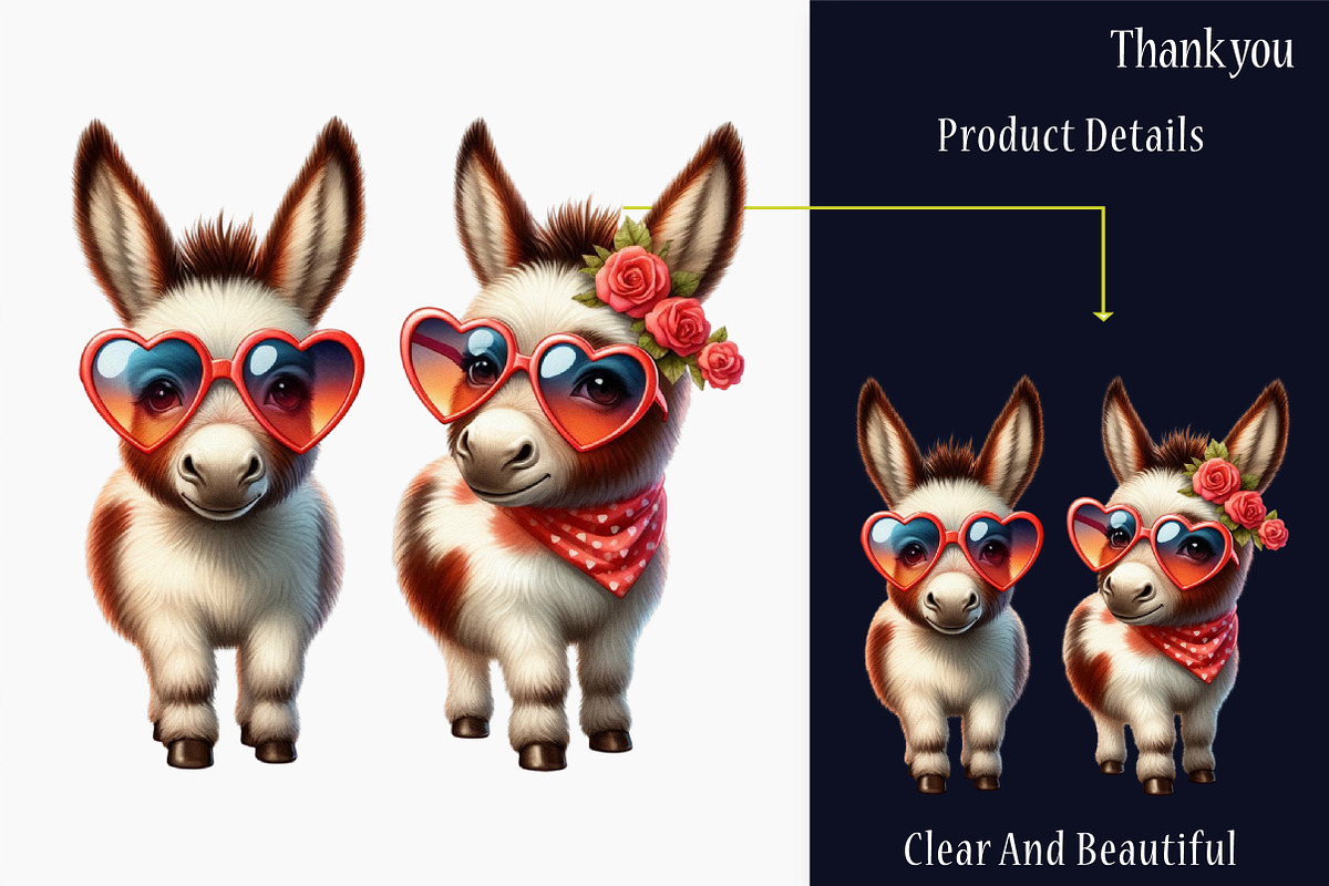 Funny Donkey Sublimation Clipart, an Illustration by designcity5 (Photo 4 of 5)