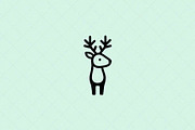 Minimalist Deer Icon Cervidae, an Animal Illustration by Vectorium Studio (Thumbnail 1 of 4)