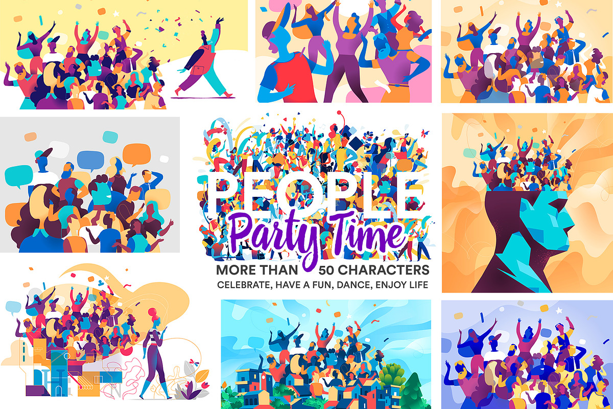People Party Time, a Person Illustration by Hurcastock! (Photo 1 of 9)