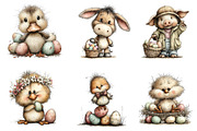 Easter Farm Animals Clipart, an Illustration by Dream Creation (Thumbnail 4 of 6)