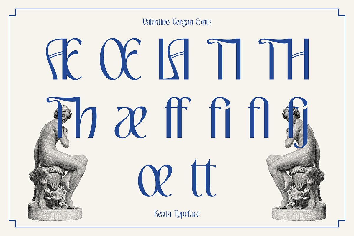 Kestia - Art Nouveau Typeface, a Sans Serif Font by Valentino Vergan (Photo 12 of 14)