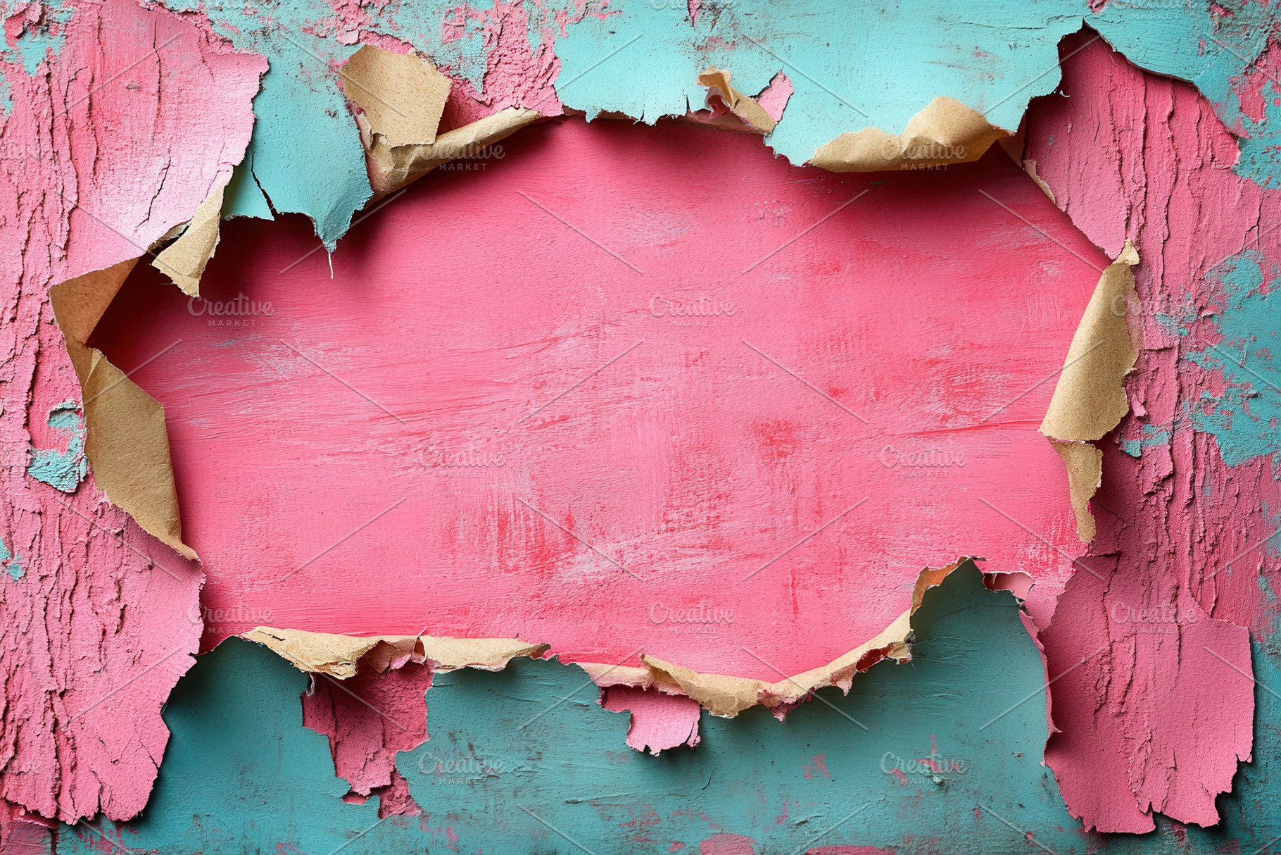 Colorful peeling paint reveals a vib, a Photo by Tanuart