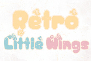 Retro Little Wings - Handwritten