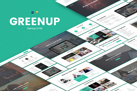 Greenup UI Kit, an UI Kit Template by Milos Knezevic