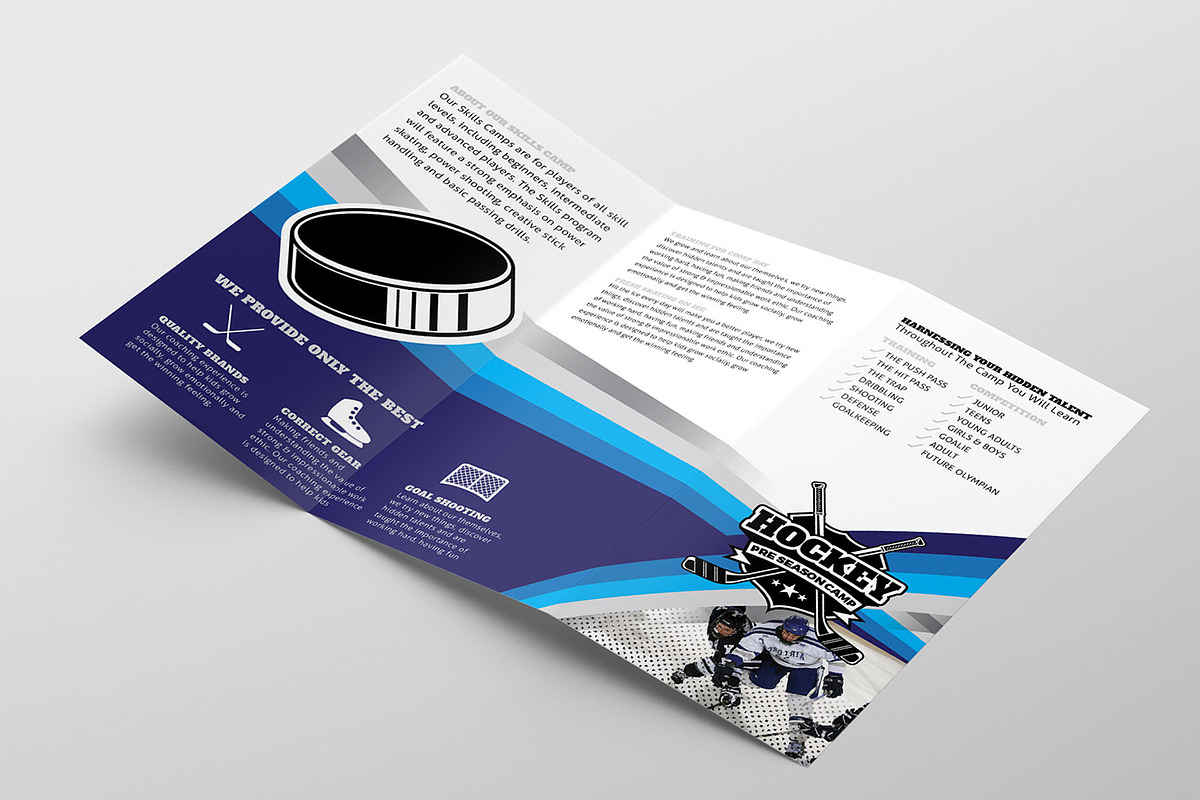 Ice Hockey Trifold Brochure Template, a Brochure Template by BrandPacks (Photo 2 of 4)