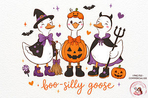 Halloween Silly Goose PNG Tshirt, a Seasonal Illustration by SugarCloudStudioArt