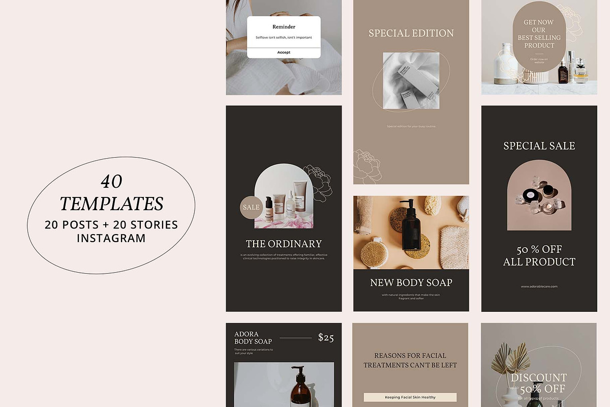 Chocolate Instagram Template Canva, a Social Media Template by Product Experience (Photo 2 of 10)