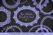 Periwinkle Round Lace Frames, an Illustration by Amanda Ilkov (Thumbnail 2 of 5)
