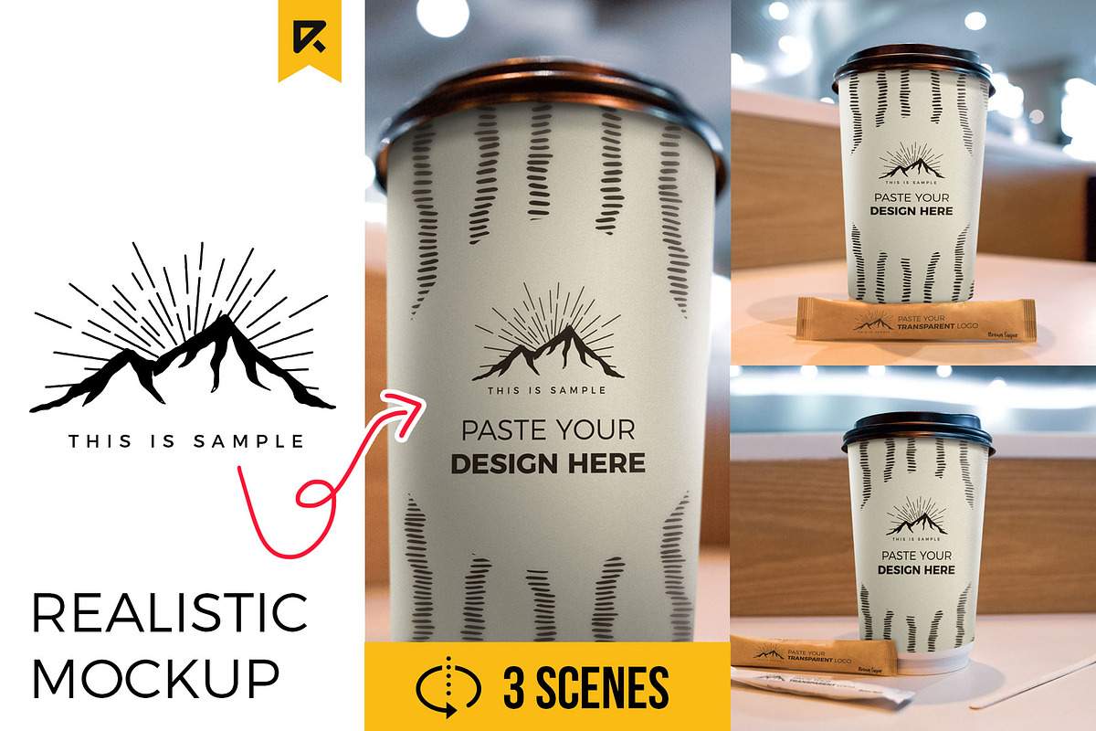 Coffee Cup Mockup Photorealistic, a Cups & Container Mockup by MockUpgrade (Photo 1 of 8)