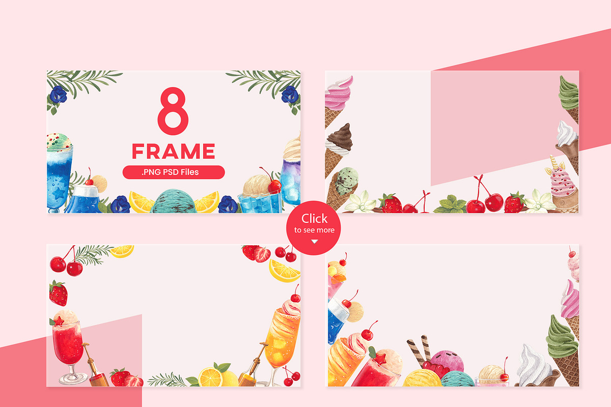 Ice cream Flavors & Soda Drink, a Food Illustration by CreativeValuation (Photo 13 of 13)