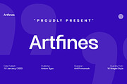 Artfines, a Sans Serif Font by artism_design (Thumbnail 1 of 7)