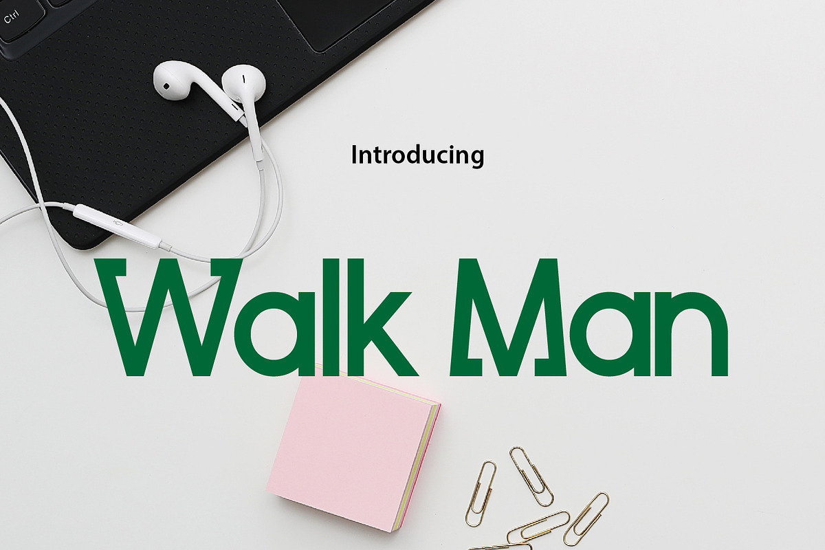Walk Man, a Sans Serif Font by da_only_aan (Photo 2 of 6)