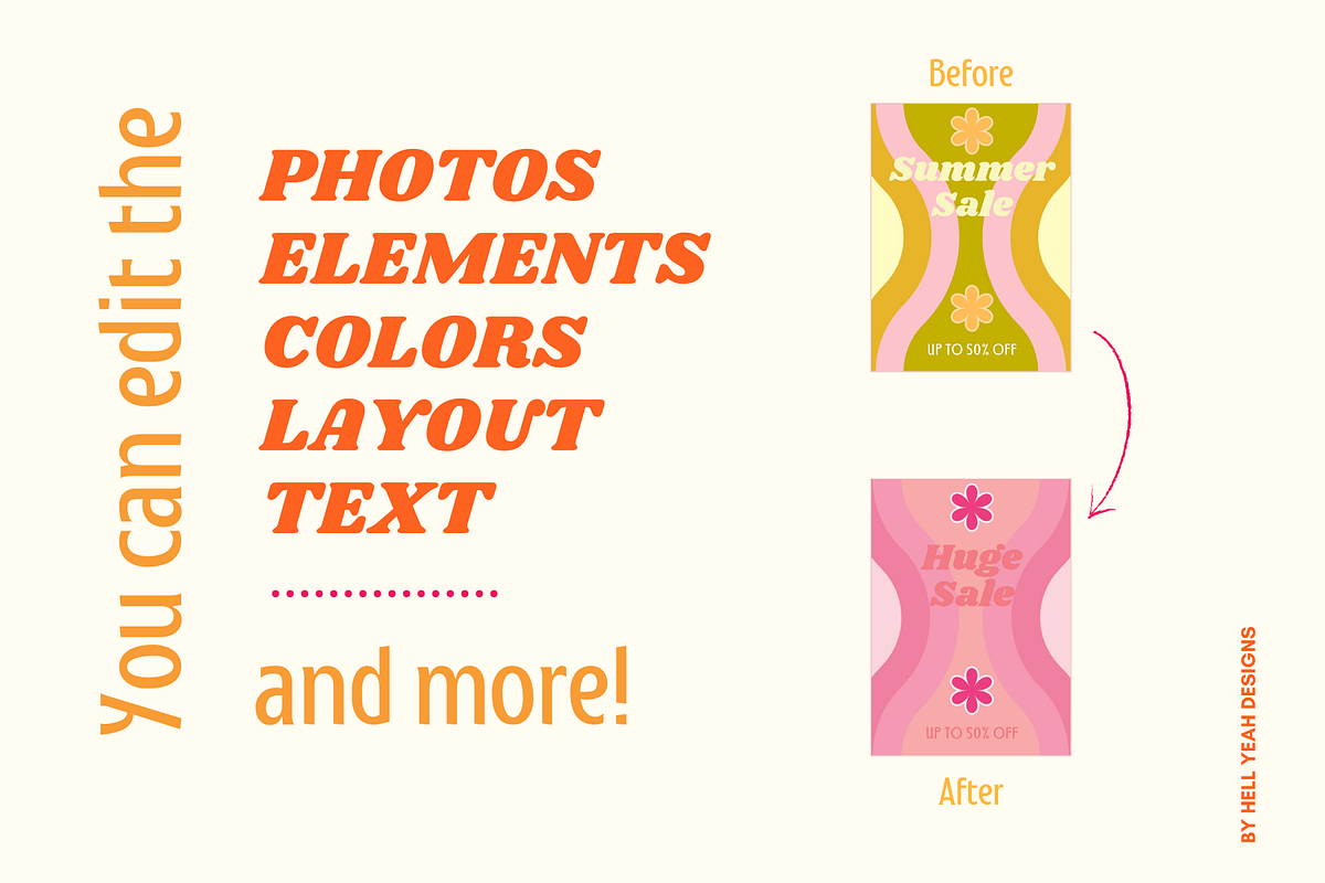 Funky Bold Instagram Post Templates, a Social Media Template by HellYeahDesigns (Photo 3 of 7)