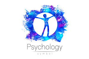 Modern man logo Sign of Psychology